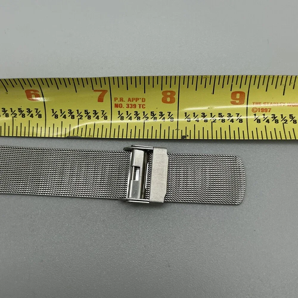 Skagen Mens Watch 34mm Black Dial Great Lakes Logo Mesh Stainless New Battery